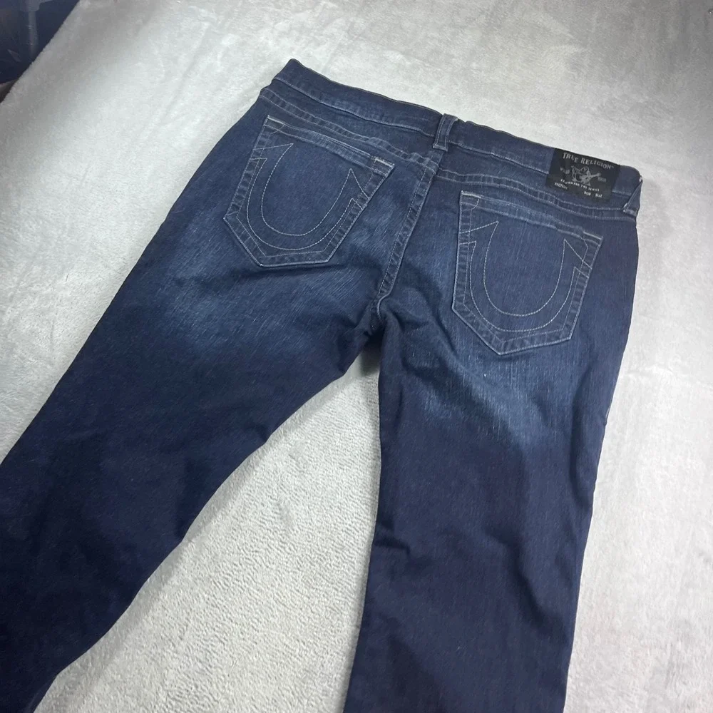 True Religion Rocco Relaxed Skinny Jeans Mens‎ 42 Dark Wash Indigo Denim